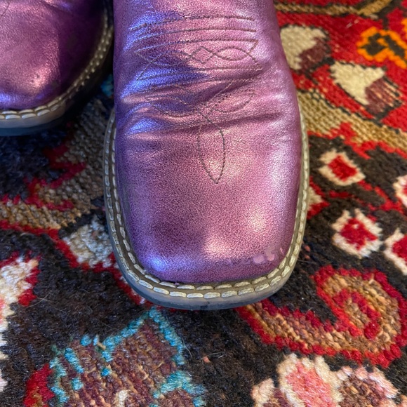 Purple Metallic Cowboy Boots - Picture 6 of 7